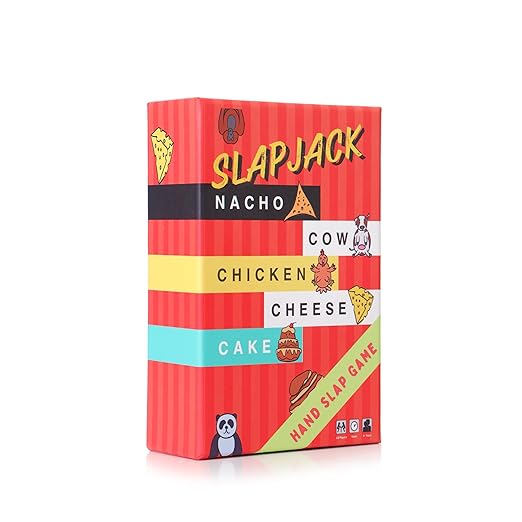 SLAPJACK Nacho Cow Chicken Cheese Cake Card Game for Kids & Adults, Party Family Board Game (64 Cards)